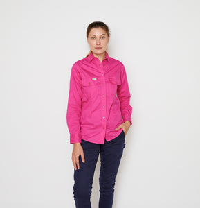 Longsleeve Lightweight Work Shirt - Believe - Pink