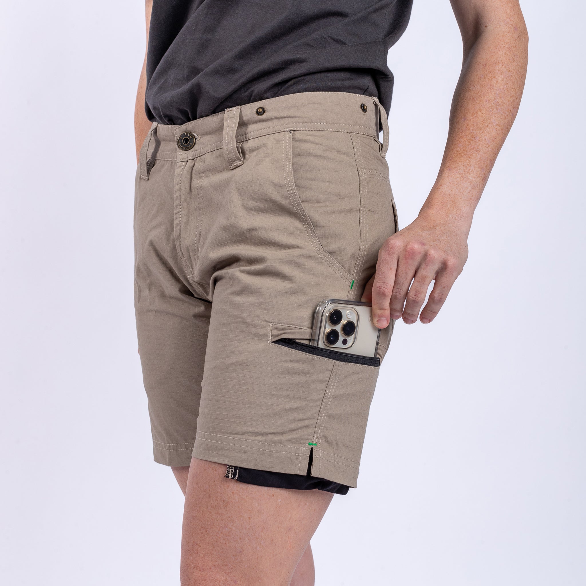 Detachable Pouch Utility Work Shorts - Hero