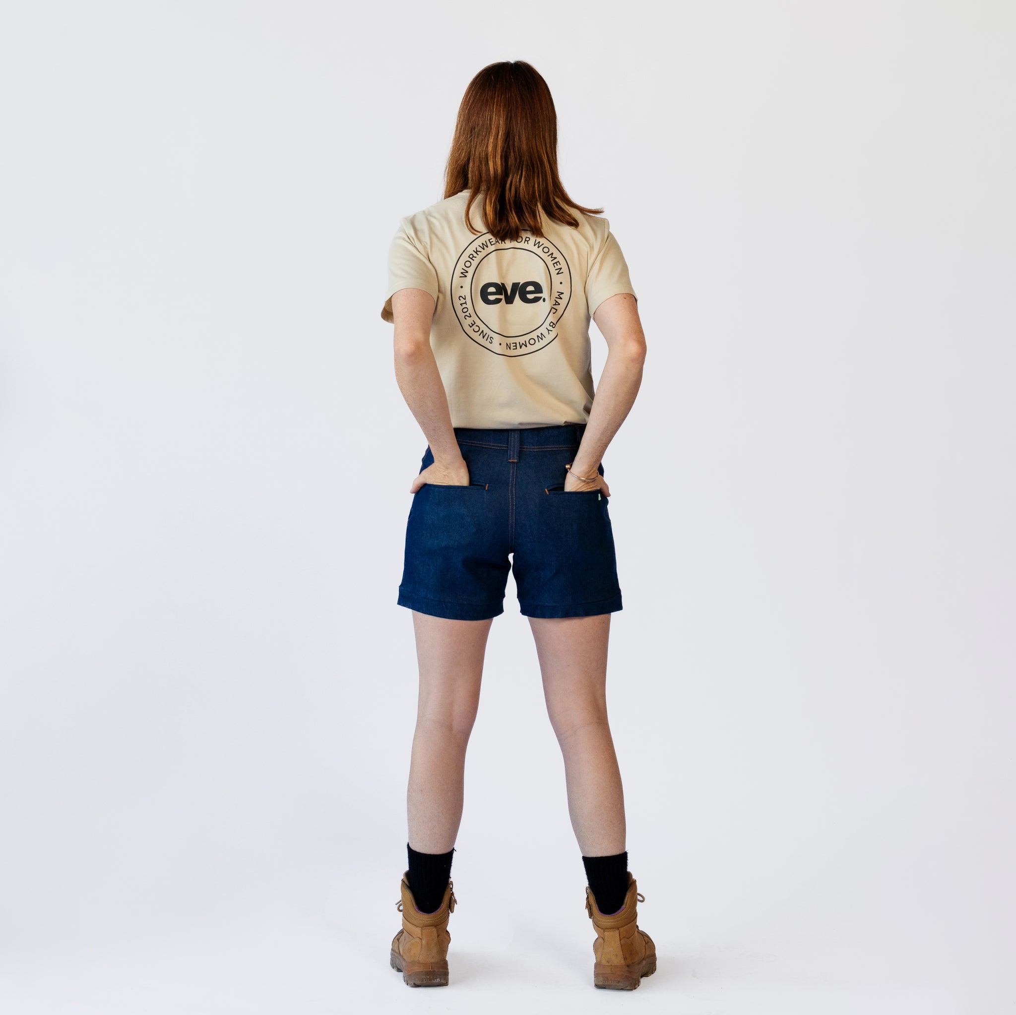 Mid Length Work Shorts - Sharp - DENIM