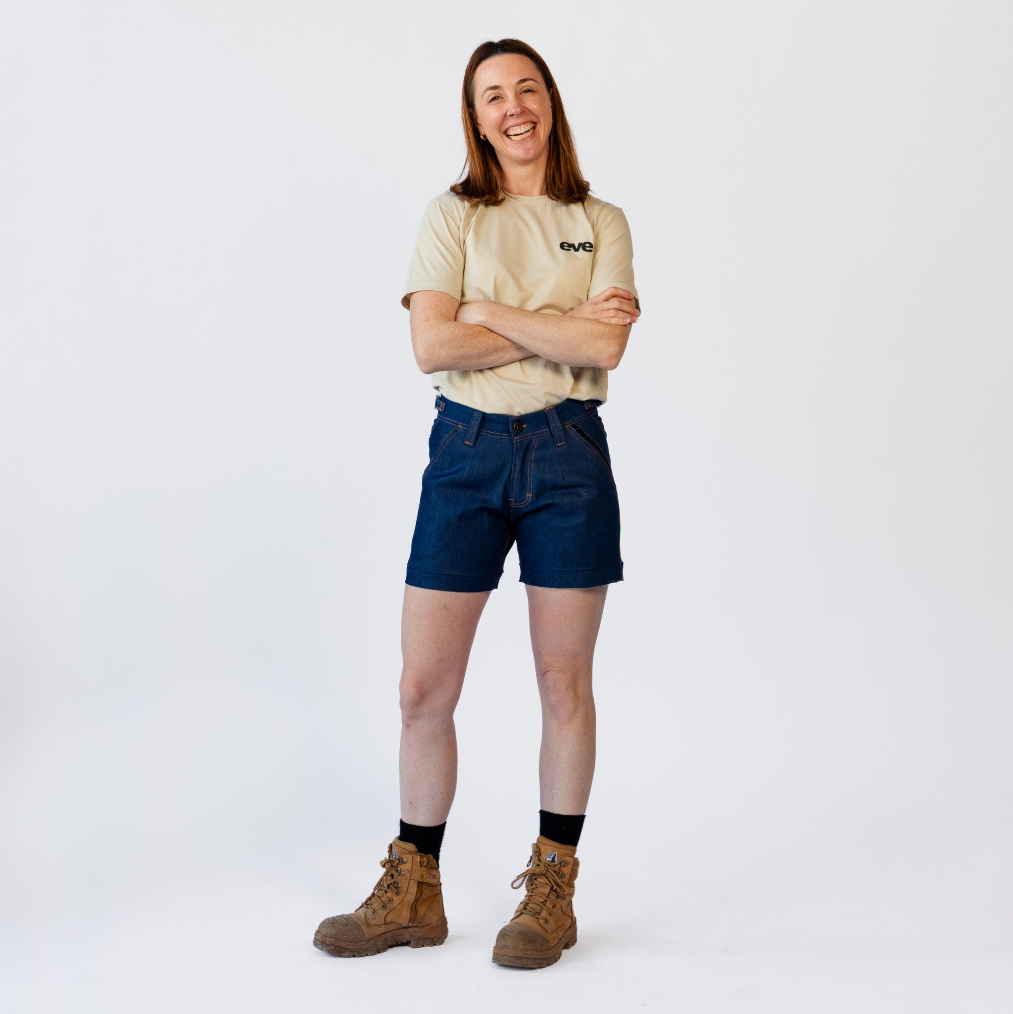 Mid Length Work Shorts - Sharp - DENIM