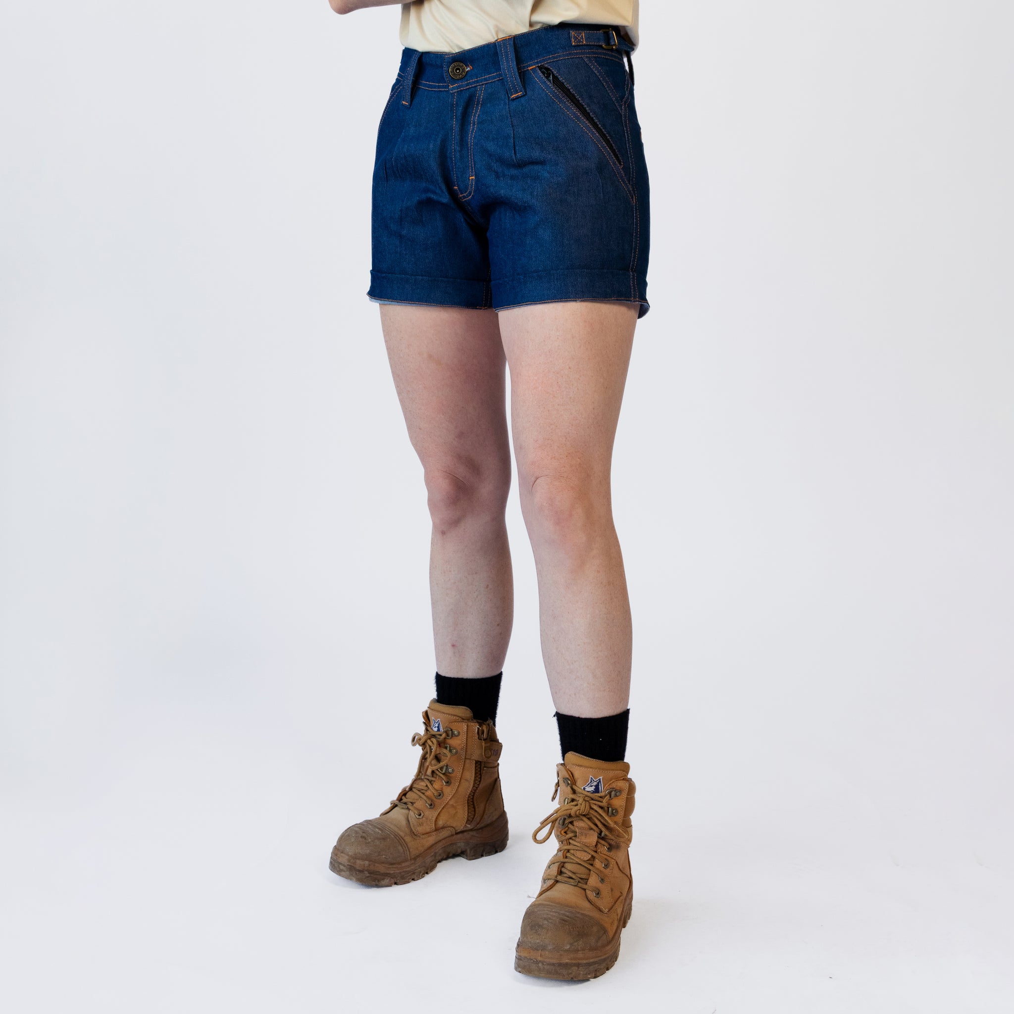 Mid Length Work Shorts - Sharp - DENIM