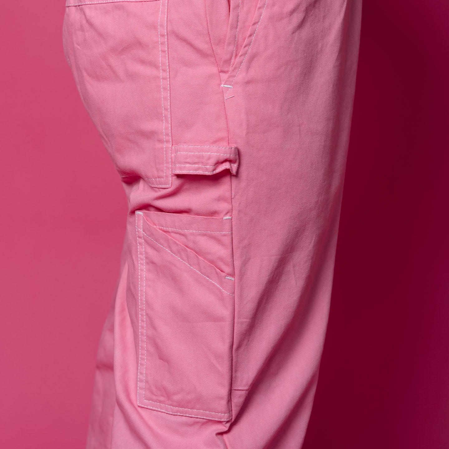 Women's Short Sleeve Boiler Suit - Tool Loop and leg pockets - Petal Pink